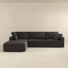 Ashcroft Cecilia Modular Corner Sectional Modern Fabric Sofa Dark Gray - Go Living Room