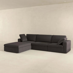 Ashcroft Cecilia Modular Corner Sectional Modern Fabric Sofa Dark Gray - Go Living Room