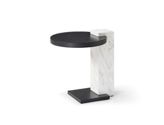 Whiteline Modern Living Marble side table ST1899-BLK - Go Living Room